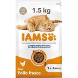 IAMS Vitality - Premium droogvoer voor gesteriliseerde katten – smakelijke volle uitgebalanceerde – bevordert groei en vitaliteit – met verse kip – zonder genetische manipulatie kleurstof –