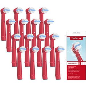 YanBan Oral B Tandenborstelkoppen voor kinderen, 16 stuks, reservekoppen voor elektrische tandenborstel, compatibel met gevoelige tandenborstels, professionele verzorging, geavanceerde prestaties