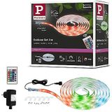 Paulmann 78891 SimpLED lichtstrip voor buiten, 3 m, IP44, 24 LEDS/M, RGB, met 1 x 8,5 W, dimbaar, transparant transparant kunststof