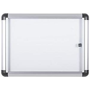Bi-Office Prikbord Extra Enklore, magnetisch oppervlak van gelakt staal, bord met vleugeldeur voor gebruik binnenshuis van aluminium, afmetingen: 513 x 371 mm - 2 x A4
