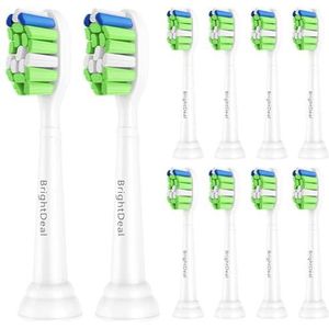 Brightdeal Tandenborstelkop, compatibel met Philips Sonicare, navulborstels compatibel met Easyclean FlexCare ProtectiveClean 4100 en andere Snap-on tandenborstels (wit)