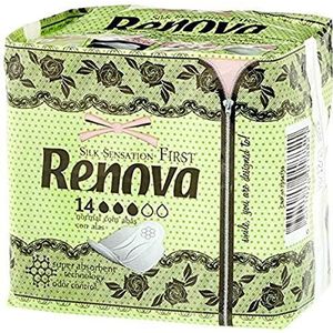 Renova First Compresses Normal avec Ailes, 14 Compresses, fines et absorbantes