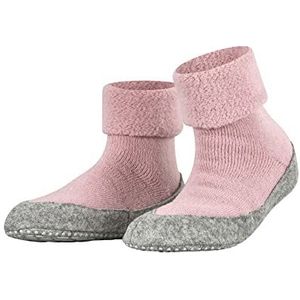 FALKE Cosyshoe damespantoffels, antislip noppen, viltzool, betere grip, dik, warm, ademend, klimaatregeling, geurremmend, wol, 1 paar, Rood (Almond Blossom 8449)