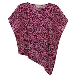 NINDIE T-shirt pour femme 12407817-NI01 - Rose fluo - Léopard - Taille XS, Léopard rose fluo, XS