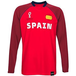 FIFA Wereldkampioenschap FIFA 2022 Klassiek met lange mouwen - Spanje T-shirt voor heren (1 stuk)