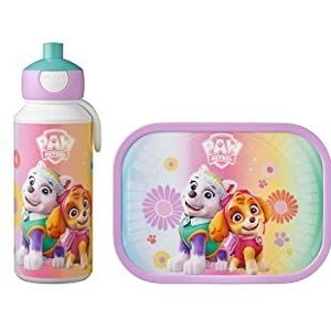 Mepal lunchset Campus – Broodtrommel en Drinkbeker voor kinderen – Bento box – Pop-up drinkfles – Paw Patrol Girls