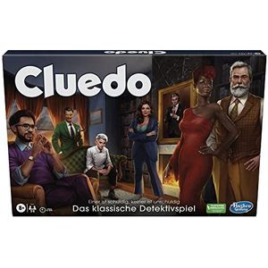 Hasbro Cluedo Cluedo gezelschapsspel voor 2-6 spelers, detectivespel, familiespel voor kinderen en volwassenen