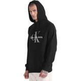 Calvin Klein Jeans Regelmatige Monologo seizoensgebonden hoodie hoodie heren, zwart/bruinvis