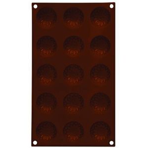 Premier Housewares 15 stuks chocoladevorm zonnebloem antiaanbaklaag siliconen bakvorm chocoladevorm 17 x 30 x 2 cm bruin