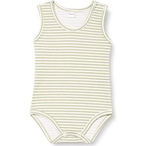 Pinokio Pinokio Bodysuit met lange mouwen voor baby's, jongens, 1 stuk, Olive Stripes Olivier