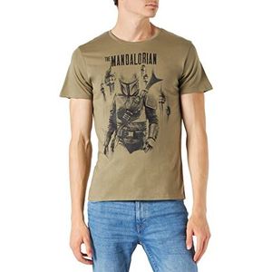 THE MANDALORIAN Heren T-shirt, kaki, XL, Khaki (stad)