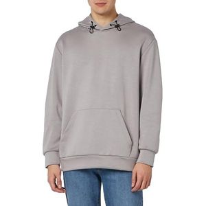 Dagi Sweatshirt met capuchon met lange mouwen voor heren, grijs.