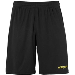 uhlsport Center Basic Shorts – Broek – Shorts Center Basic – Uniseks kinderen, zwart/citroengeel