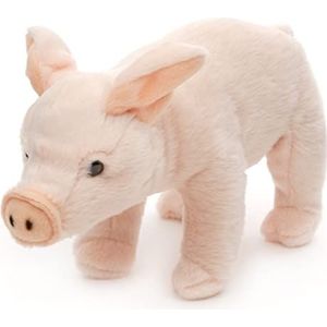 Uni-Toys - Roze varken, staand - 23 cm (lengte) - pluche varken, biggen, geluksvarken - pluche, knuffeldier