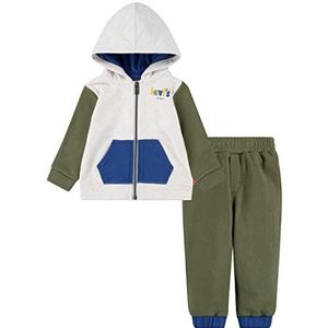 Levi's Kids Lvb colorblock hoodie set baby jongens, Loden Greene, 18 maanden, Loden Greene