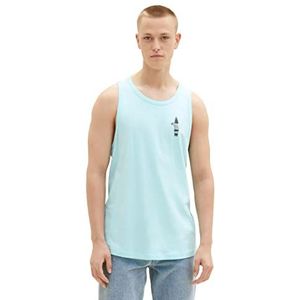 TOM TAILOR Denim 1038463 tanktop heren, 30655 - Soft Light Turquoise