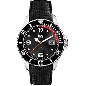 Ice-Watch - Zwart herenhorloge van roestvrij staal met siliconen band, zwart., Large (44 mm)
