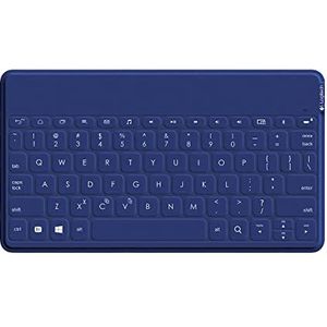 Logitech Keys-To-Go draadloos Bluetooth-toetsenbord voor iPhone, iPad, Apple TV, ultra draagbaar, ultralicht, verkort toetsenbord, Azerty-toetsenbord, Frans, blauw