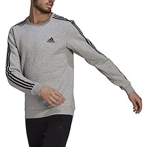 adidas Adidas Essentials 3 Stripes Fleece Sweatshirt voor heren, Zwart (Zwart/Wit)