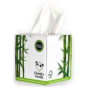 The Cheeky Panda - bamboe zakdoeken | verpakking met 56 zakdoeken (3 lagen) | kubuskist, hypoallergeen, plasticvrij, milieuvriendelijk, superzacht, sterk en duurzaam