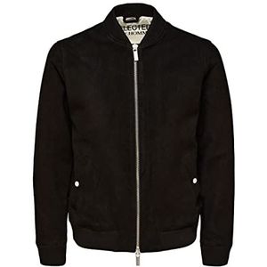 SELECTED HOMME Slharchive Bomber Suede Jkt W Noos suède jas voor heren, zwart.