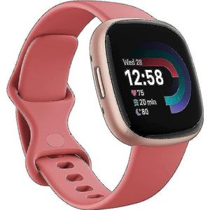 Fitbit Versa 4, Pink Sand/Copper Smartwatch Unisex - Volwassenen, Zandroze/Aluminium Koperroze, �één maat