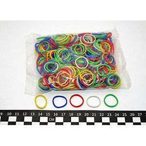 Progom - Elastieken – 25 (Ø16) mm x 1,7 mm – verschillende kleuren (wit, geel, groen, rood, blauw) – zak van 50 g