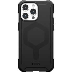 URBAN ARMOR GEAR Essential MS Case compatibel met Apple iPhone 15 Pro Max [50% gerecyclede materialen, draadloos opladen/geoptimaliseerd magnetisch opladen, 4,6 m bescherming] zwart