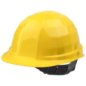 wolfcraft Veiligheidshelm, geel, 496600, industriële veiligheidshelm ter bescherming tegen mechanische risico's