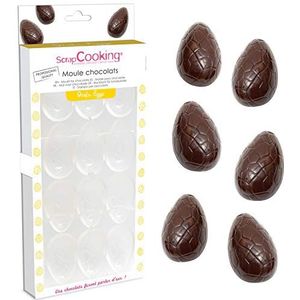 ScrapCooking 6753 Harde vorm met chocolade-eieren, 12 voetafdrukken van paaseieren, professionele kwaliteit
