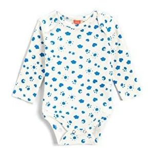 Koton Bedrukte lange mouwen bodysuit katoen onderhemd baby jongen, Ecru Design (03E)