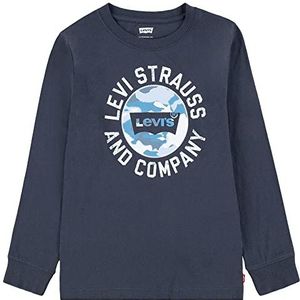 Levi's Lvb Levis Metal Tee 8eh300 LS T-shirt voor jongens, Zwart (Tinta De La India)