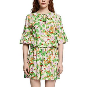 ESPRIT Elia Beach Cve AOP Dress Housse de déguisement pour femme, Vert 3, XL