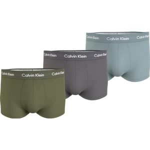 Calvin Klein 3 stuks boxershorts voor heren, lage taille, tricot (3 stuks), B- Eclyps, Mcca Ornge, Olv Brnch Lg