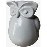 Kleine uil grijs glanzend 10 x 13 x 13 cm (artikelnummer 3001175)
