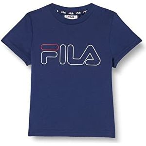 Fila Saarlouis uniseks T-shirt voor kinderen, Middeleeuws blauw