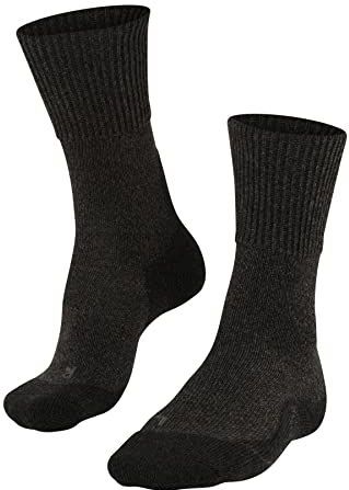 FALKE Dames TK1 Wool wandelsokken extra sterk gevoerd anti-blaren dik warm middelhoog ademend klimaatregulerend geurremmend wol functioneel garen 1 paar