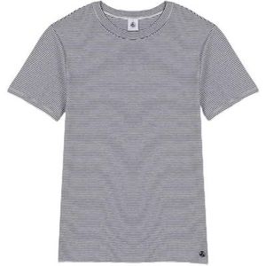 Petit Bateau A0bok T-shirt met korte mouwen voor dames (1 stuk), Blauw/Wit, L