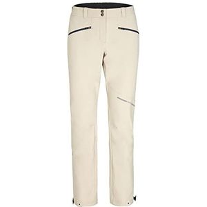 Ziener Norea, softshellbroek voor dames, skitour, Scandinavisch, winddicht, elastisch, functionele broek, Beige zilver, 36