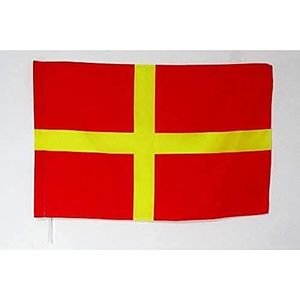 AZ FLAG Onafhankelijke scanische vlag uit Zweden, 90 x 60 cm – vlag van de Skåne 60 x 90 cm, schede voor vlaggenstok