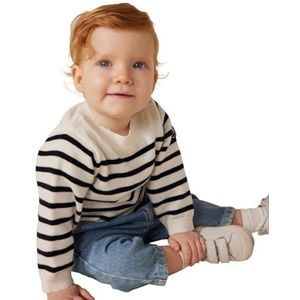 Petit Bateau A0b3u trui met lange mouwen voor babyjongens, marshmallow/smoking