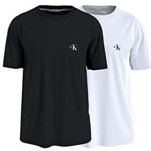 Calvin Klein Jeans T-shirt voor heren, Ck Zwart/Helder Wit