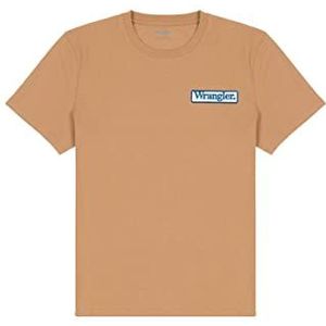 Wrangler T-shirt avec logo pour homme, marron, M