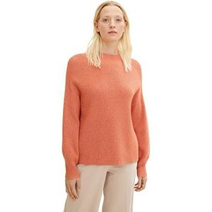 TOM TAILOR Dames rolkraag, 30670 Canyon Sunset Red Melange, XXL, 30670 - Canyon Sunset Red Melange