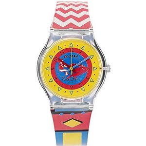 Active - ACT-010 – dameshorloge – kwarts analoog – wijzerplaat meerkleurig – armband kunststof meerkleurig, Veelkleurig, armband