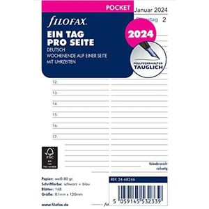 FILOFAX 24-68246 zakagenda 2024 1 dag / 1 pagina Duits wit