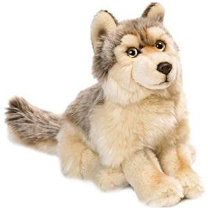 WWF - Pluche dier wolf - realistisch pluche dier met vele soortgelijke details - zacht en soepel - CE-normen - hoogte 25 cm