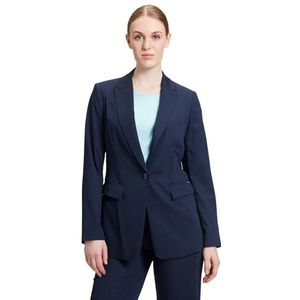 Betty & Co Blazer long pour femme avec poches, bleu marine, 38, bleu, 40