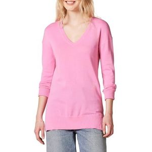 Amazon Essentials Lichte tuniek met lange mouwen en V-hals voor dames (verkrijgbaar in grote maten) roze maat L