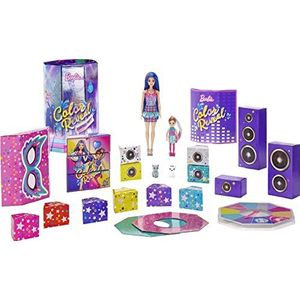 Barbie GXJ88 - Kleur Onthulling Party Deluxe speelset met 50+ verrassingen, leeftijd 3+